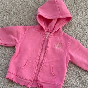 okie dokie Pink Hooded Zip-Up Sweatshirt for Kids